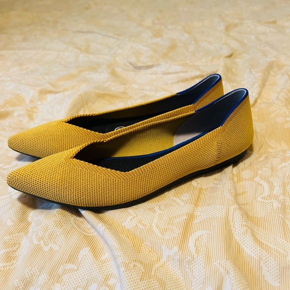 Rothy’s The Point Marigold Yellow Textile Ballet Flat Comfort Women’s size 6.5 - Picture 6 of 8